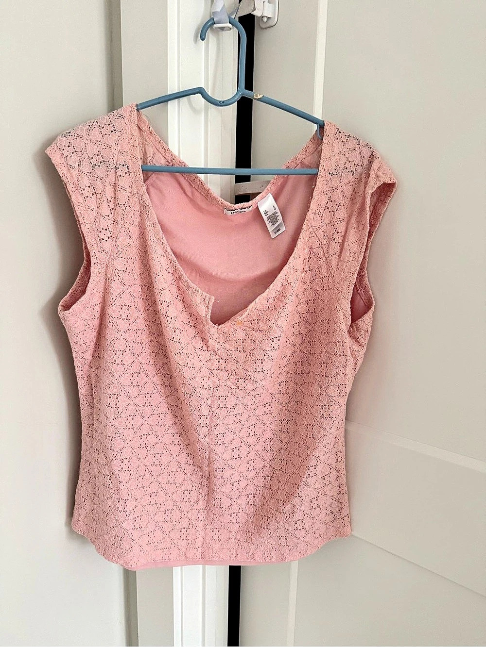 liz&co. Pink Lace Blouse Size Large
